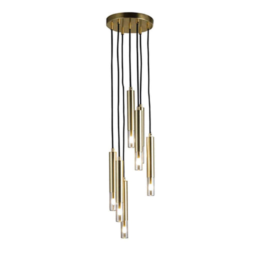 elevenpast Piper Cluster Chandelier 7 Light Gold and Black RG10268