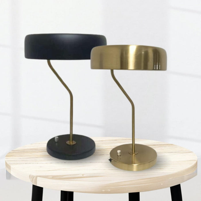 elevenpast Aleegra USB Metal Table Lamp Black and Brass RG10332