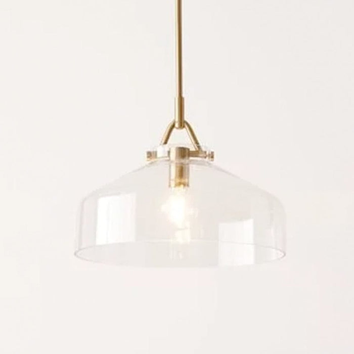 elevenpast Hampshire Pendant Light Brass and Glass RG10346