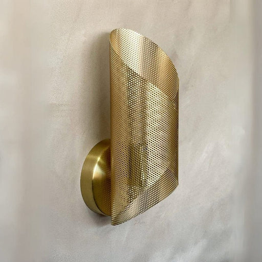 elevenpast Wall Light Fixtures Fold Gold Mesh Wall Light RG10350