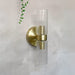 elevenpast Wall Light Flow Fluted Glass and Gold Metal Wall Light RG10351