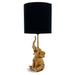 elevenpast Ellie Elephant Table Lamp Gold with Black Shade RG10354BS