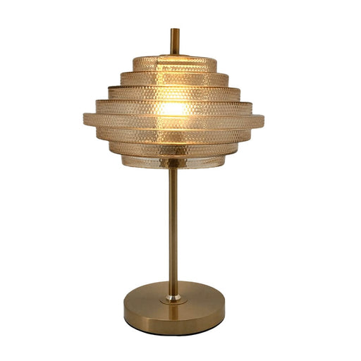 elevenpast Table Lamp Cordian Brass and Antique Glass Table Lamp RG10382