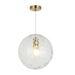 elevenpast Pendant Lights Tyco Glass and Metal Pendant Light Gold RG10384