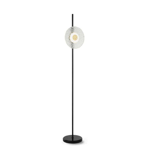 elevenpast Floor lamps Aura Metal and Glass LED Floor Lamp Black RG10387