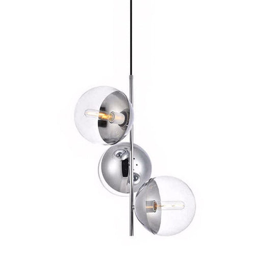 elevenpast Lausanne Pendant Light Chrome and Glass RG9738