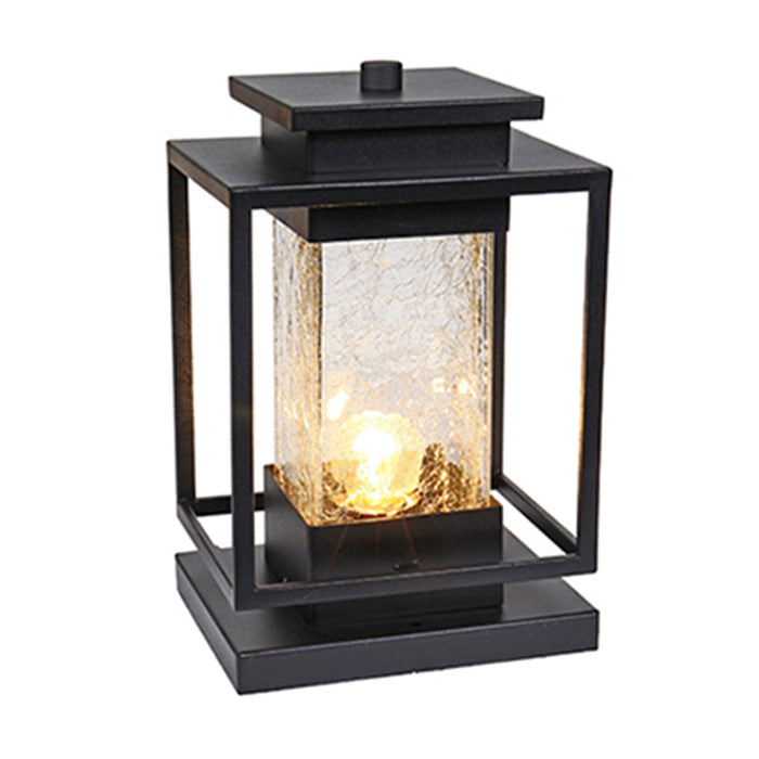 elevenpast Outdoor Light Post Top Metal and Glass Outdoor Light Black RO403 6009509919015