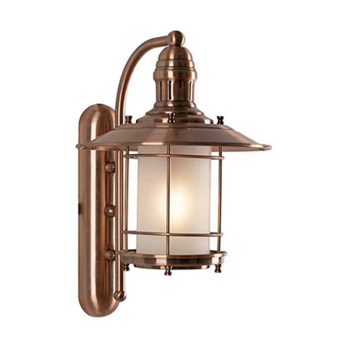 elevenpast Wall light Lantern Metal and Glass Wall Light Copper RW152 6009506465249