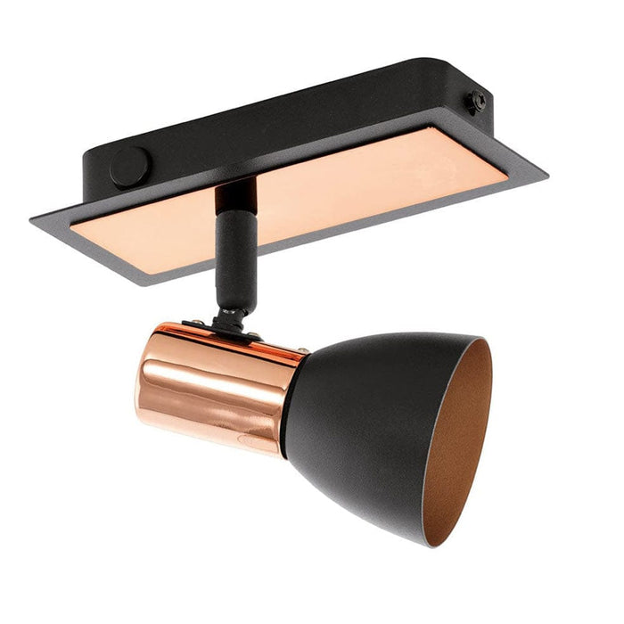 elevenpast Spotlight Barnham Single Spotlight | Black & Copper S156 9002759945848