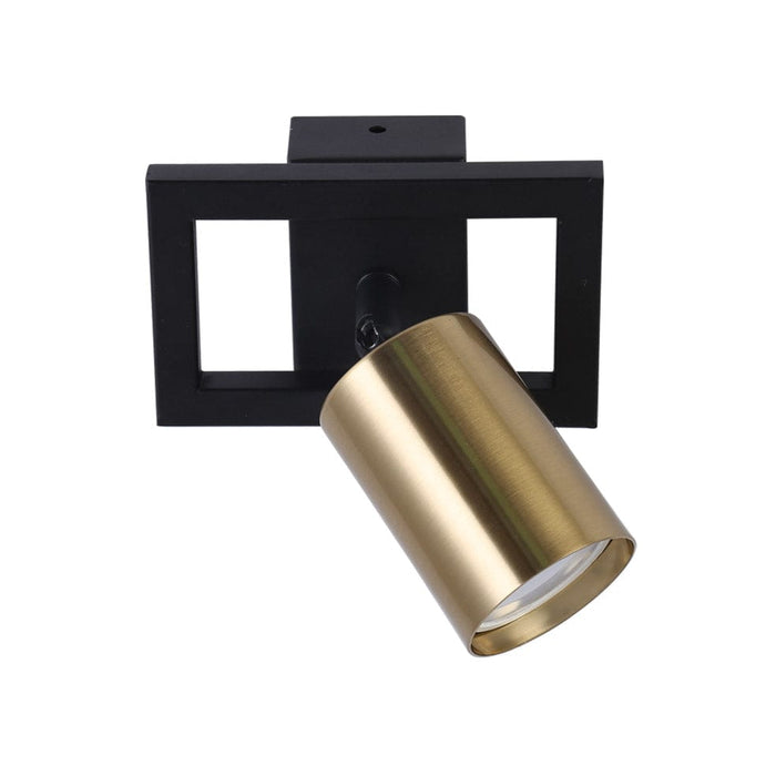 elevenpast Spotlight Satin Gold Darcey Aluminium Spotlight Brass | Black S414/1 SATIN BRASS 6007226086393