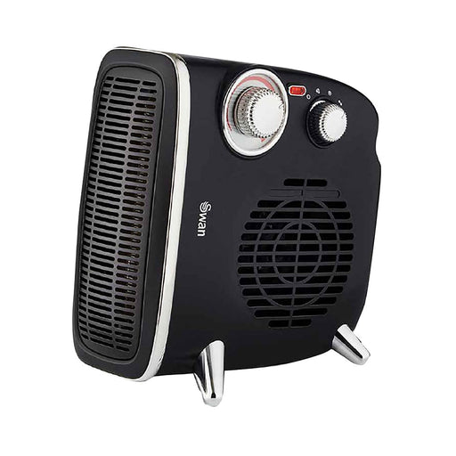 Swan Heater Black Swan Vertical or Horizontal Retro Fan Heater Black | Grey | Red SFH25B 6005587013812