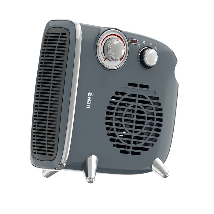 Swan Heater Grey Swan Vertical or Horizontal Retro Fan Heater Black | Grey | Red SFH25G 6005587013829