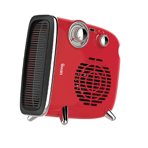 Swan Heater Red Swan Vertical or Horizontal Retro Fan Heater Black | Grey | Red SFH25R 6005587013805