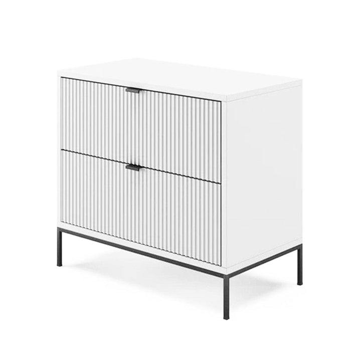 elevenpast Bedside Pedestal Shelly Bedside Table White SHELLYBEDSIDETABLEWHITE