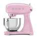 elevenpast Kitchen Appliances Pink Smeg Stand Mixer with Stainless Steel Bowl SMF03PKEU 8017709319212