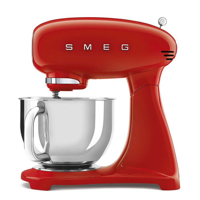 elevenpast Kitchen Appliances Red Smeg Stand Mixer with Stainless Steel Bowl SMF03RDSA 8017709286170