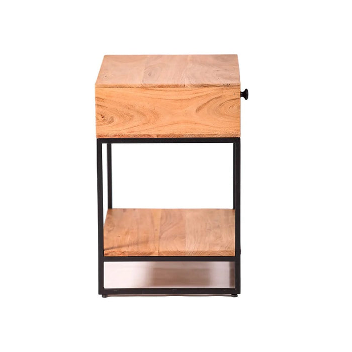 elevenpast Tables Industrial Wooden Bedside Table SNK630