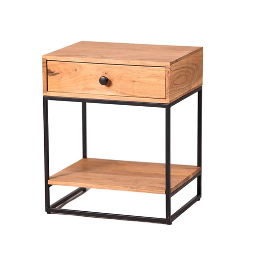 elevenpast Tables Industrial Wooden Bedside Table SNK630