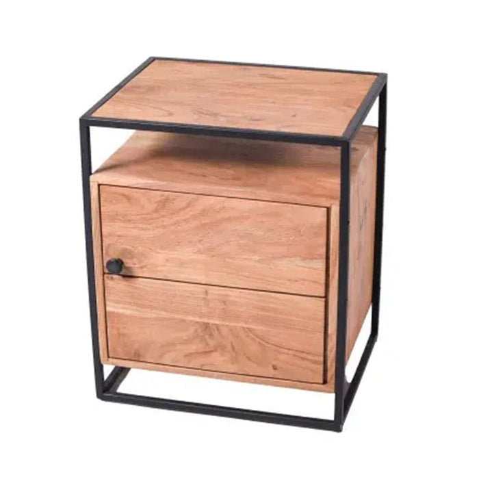 elevenpast Bedside Pedestal Urban Luxe Wooden Bedside Table SNK641