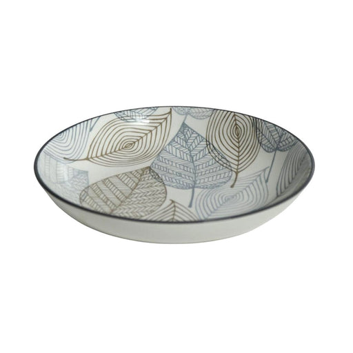 elevenpast Ceramic Leaf Pattern Deep Plate | Set Of 6 ST13