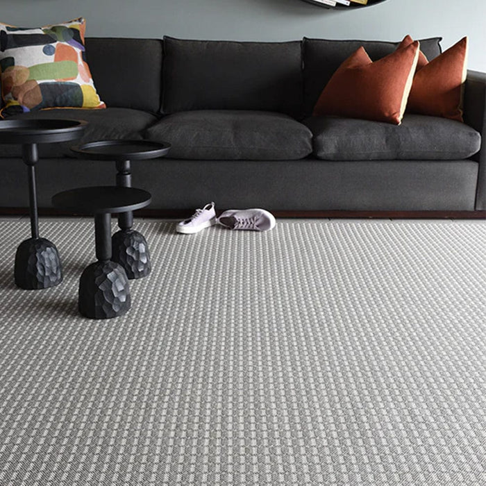 elevenpast 2.4m x 1.6m Stitch Reversible Pewter Rug STITCHPEWTERRUG2.4X1.6