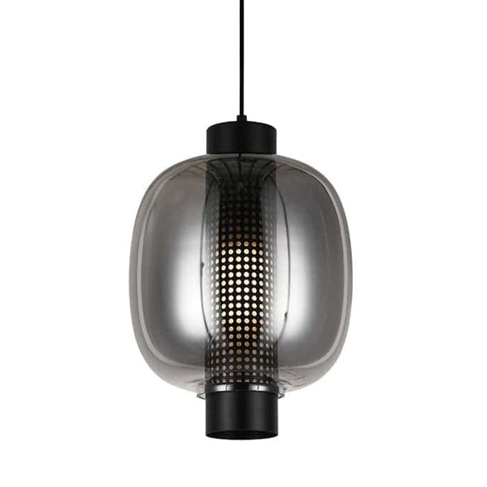 elevenpast Lighting Fixtures Large / Black Chicago Glass Pendant Light in Satin Gold or Black T-KLCH-135/BL