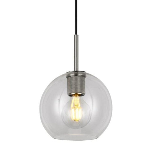 elevenpast Pendant Satin Silver Orb Glass Ball Pendant Black | Gold | Silver T-KLCH-20/SN