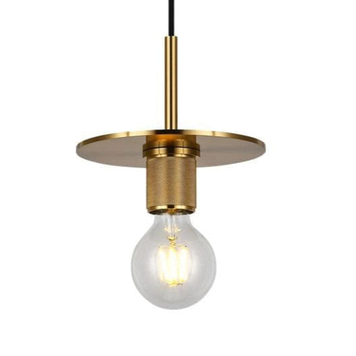 elevenpast Pendant Gold Disc Metal Pendant Light Black | Gold | Chrome T-KLCH-40/GD