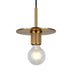 elevenpast Pendant Gold Disc Metal Pendant Light Black | Gold | Chrome T-KLCH-40/GD