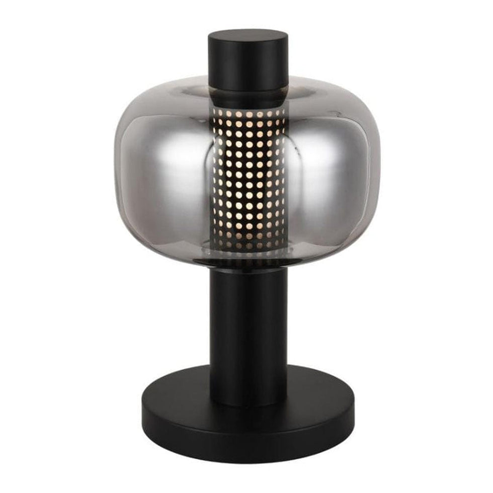 Chicago Metal and Glass Table Lamp Black | Gold | elevenpast