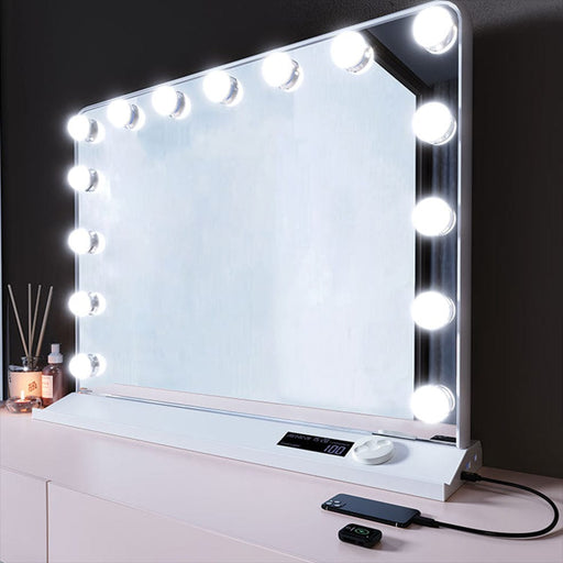 elevenpast Mirrors Hollywood Dimmable LED Mirror T-LED-MF34/WH