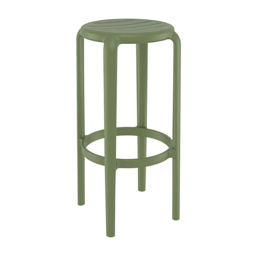 elevenpast Olive Green Tom 75 Bar Stool - Polypropylene TIS288GREEN