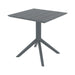 elevenpast Tables Dark Grey Paris Polypropylene Dining Table Medium Black | White | Taupe | Drak Grey TIS296DARKGREY