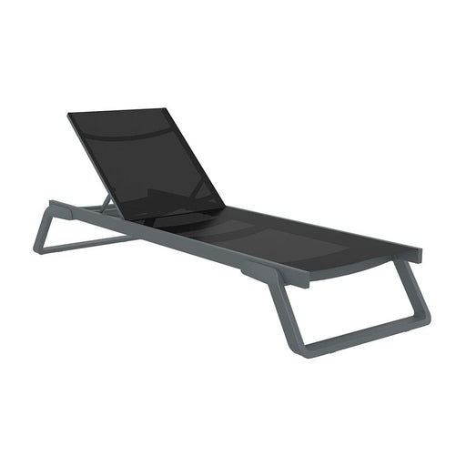 elevenpast Lounger Dark Grey & Black Tropic Sun lounger TIS708DGREYBLK