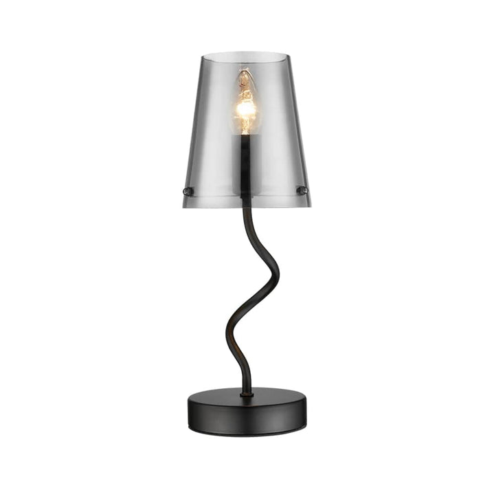 elevenpast Table Lamp Mariana Metal and Glass Table Lamp Black TL823 MATT BLACK 6007226086300