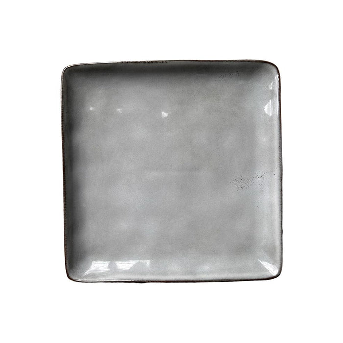 elevenpast Side Ceramic Square Speckled Plate Grey Set Of 6 | Side or Dinner TM24ST0103029