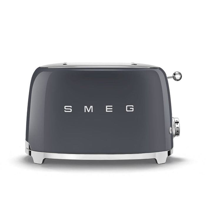 SMEG Toaster Slate Grey Smeg Two Slice Toaster Glossy Finish TSF01GRSA 8017709300425