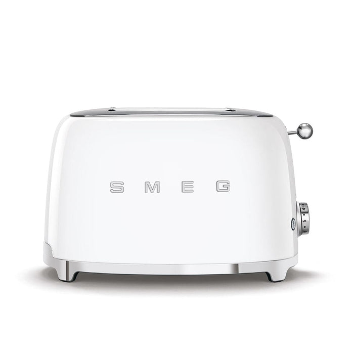 SMEG Toaster White Smeg Two Slice Toaster Glossy Finish TSF01WHSA 8017709231064