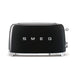 SMEG Toaster Black Smeg Four Slice Toaster Glossy Finish TSF02BLSA 8017709198268