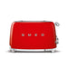 SMEG Toaster Red Smeg Square Four Slice Toaster Glossy Finish TSF03RDSA 8017709269753