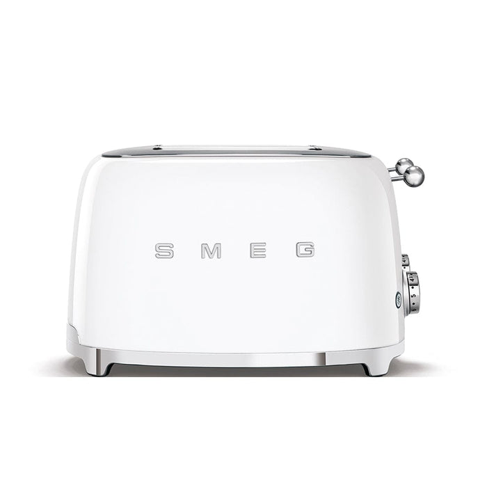 SMEG Toaster White Smeg Square Four Slice Toaster Glossy Finish TSF03WHEU 8017709263409