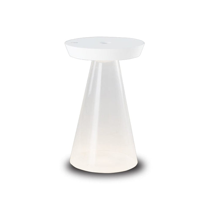 Spazio White Torus LED Glass and Aluminium Rechargeable Table Lamp Black | White UB.366401