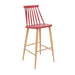 elevenpast Deep Red Cafe Bar Chair V27 - 1325522