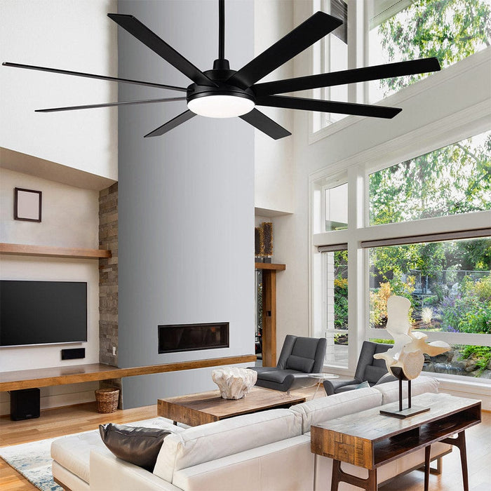 elevenpast Ceiling Fans Tundra Oversized Ceiling Fan with LED Light Black | White