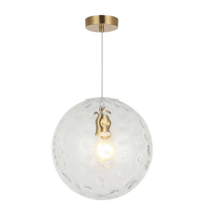 Tyco Glass and Metal Pendant Light Gold