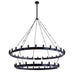 elevenpast Pendant Round Ranch Pendant - Two Tier | Iron WE-KLCH-397/54