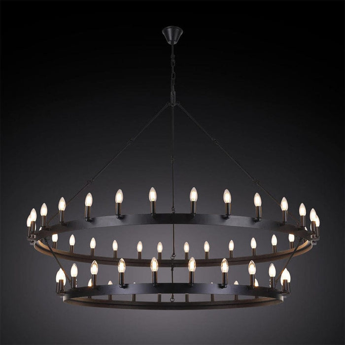 elevenpast Pendant Round Ranch Pendant - Two Tier | Iron WE-KLCH-397/54