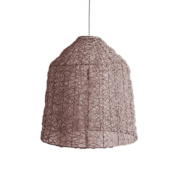 elevenpast Pendant Medium Woven Bell Resin Pendant Light Brown WFBE002B