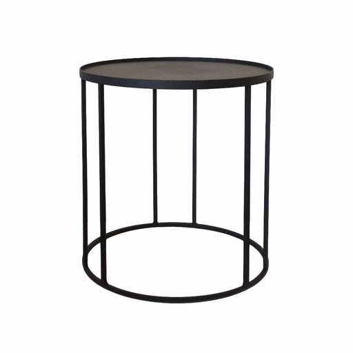 elevenpast Side Table Orbit Metal Round Side Table Black WTAB19