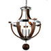 elevenpast Chandelier Valhala Chandelier 3 Light Wood and Chrome YG17026-3P